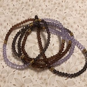 Purple Ombré stretch bracelet.